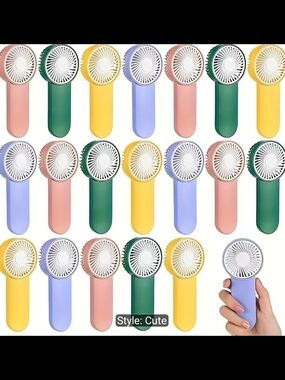 Portable Handheld Fan in Pastel  (Yellow, Green, Pink, Lavender) Needs Battery